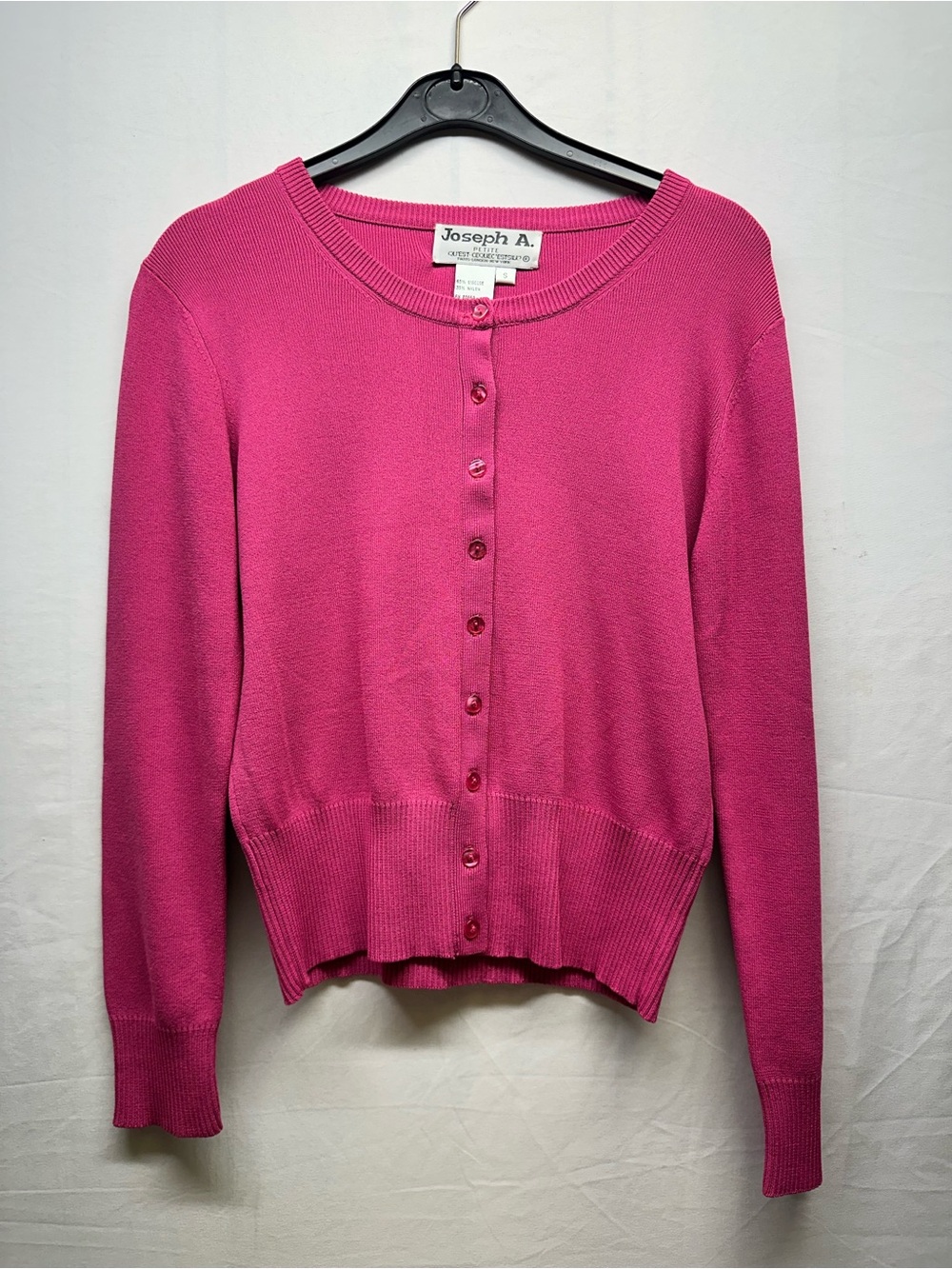 Joseph Hot Pink Button-Front Knit Cardigan